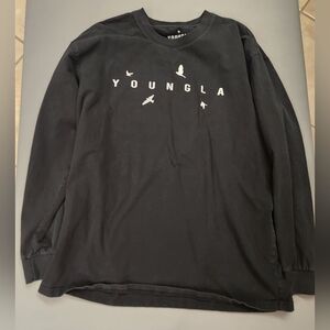YoungLA Black Graphic Long Sleeve Tee